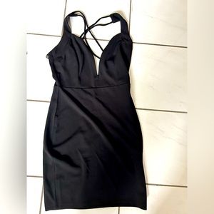 Black strappy cocktail dress